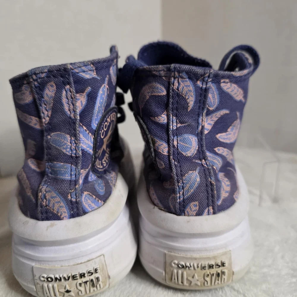 Converse‎ Chuck Taylor Move Hi Canvas Purple Kids Platform Casual Size 12